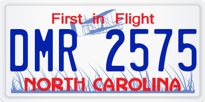 NC license plate DMR2575