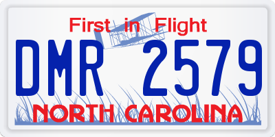 NC license plate DMR2579