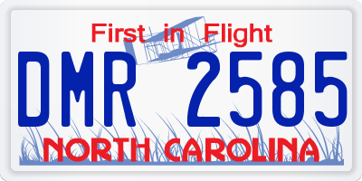 NC license plate DMR2585
