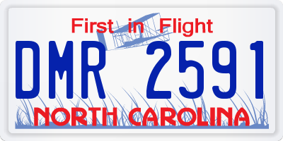 NC license plate DMR2591