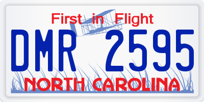 NC license plate DMR2595