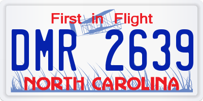 NC license plate DMR2639