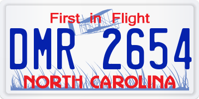 NC license plate DMR2654
