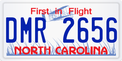 NC license plate DMR2656