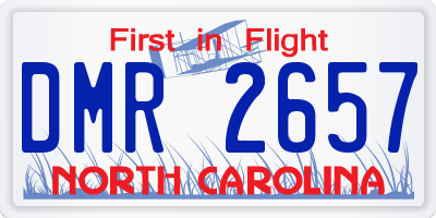 NC license plate DMR2657