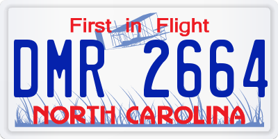NC license plate DMR2664
