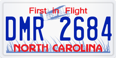 NC license plate DMR2684