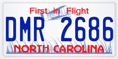 NC license plate DMR2686