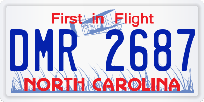 NC license plate DMR2687