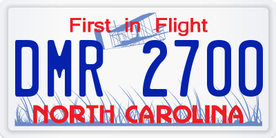 NC license plate DMR2700