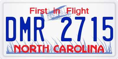 NC license plate DMR2715