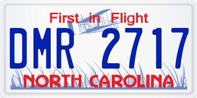 NC license plate DMR2717