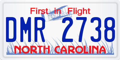NC license plate DMR2738
