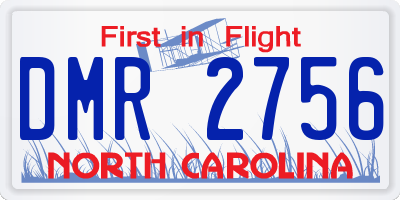NC license plate DMR2756