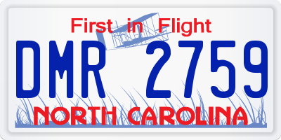 NC license plate DMR2759