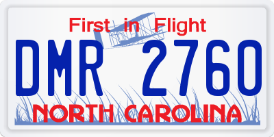 NC license plate DMR2760
