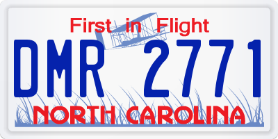 NC license plate DMR2771