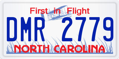 NC license plate DMR2779