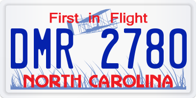 NC license plate DMR2780