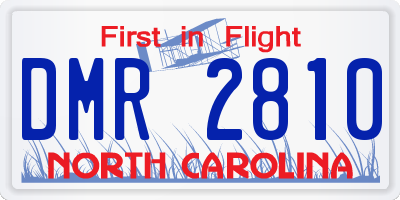 NC license plate DMR2810