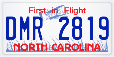 NC license plate DMR2819
