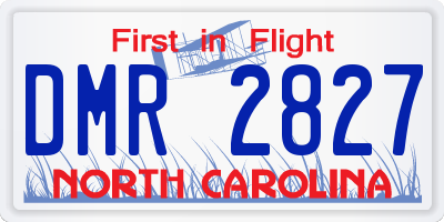 NC license plate DMR2827