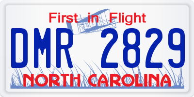 NC license plate DMR2829