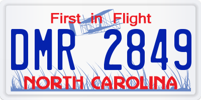 NC license plate DMR2849