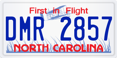 NC license plate DMR2857