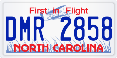NC license plate DMR2858