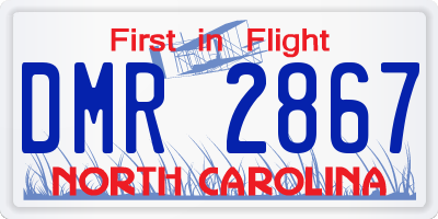 NC license plate DMR2867