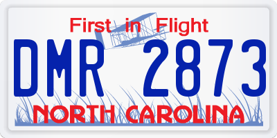 NC license plate DMR2873