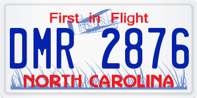 NC license plate DMR2876