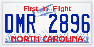 NC license plate DMR2896