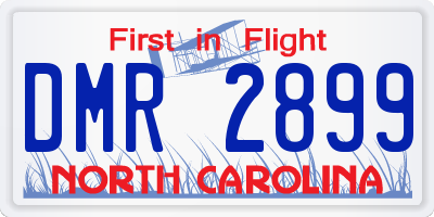 NC license plate DMR2899