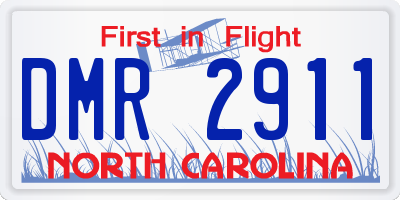 NC license plate DMR2911