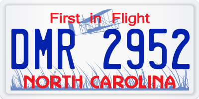 NC license plate DMR2952