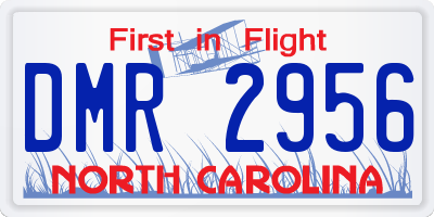 NC license plate DMR2956