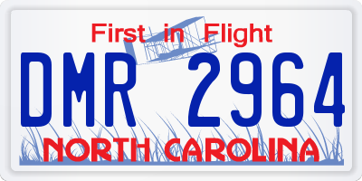 NC license plate DMR2964