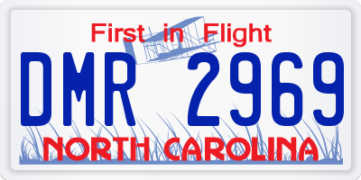 NC license plate DMR2969