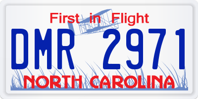 NC license plate DMR2971