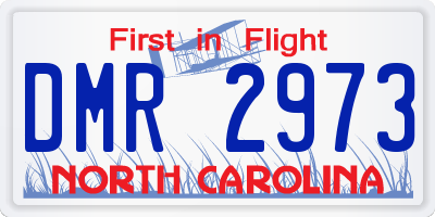 NC license plate DMR2973