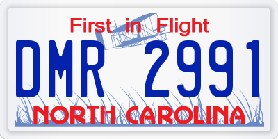NC license plate DMR2991