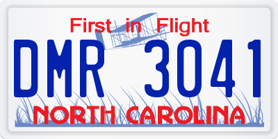 NC license plate DMR3041