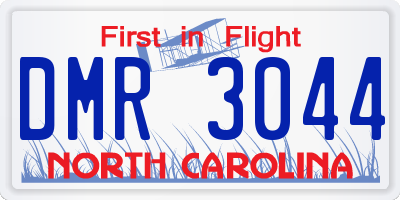 NC license plate DMR3044
