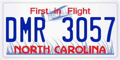 NC license plate DMR3057