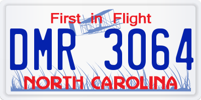 NC license plate DMR3064