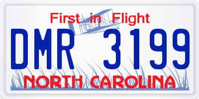 NC license plate DMR3199