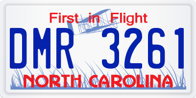 NC license plate DMR3261