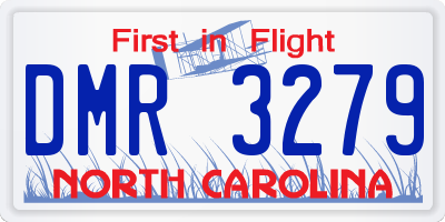 NC license plate DMR3279